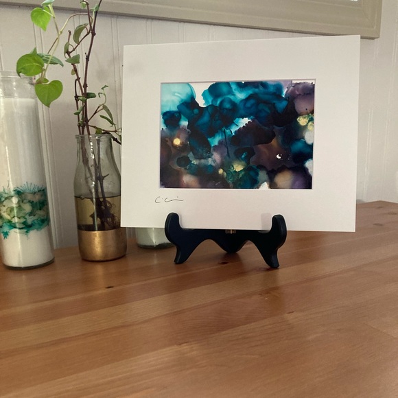 New Original Signed Artwork Alcohol Ink on Paper - Picture 4 of 6